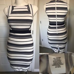 RW & co blue and white striped dress
